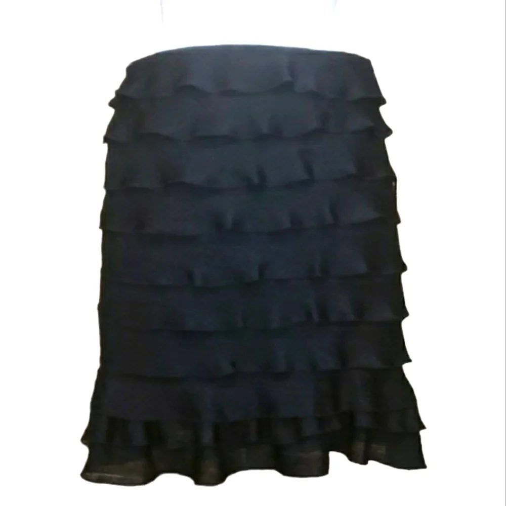Max Studio Black Ruffle Skirt Size S